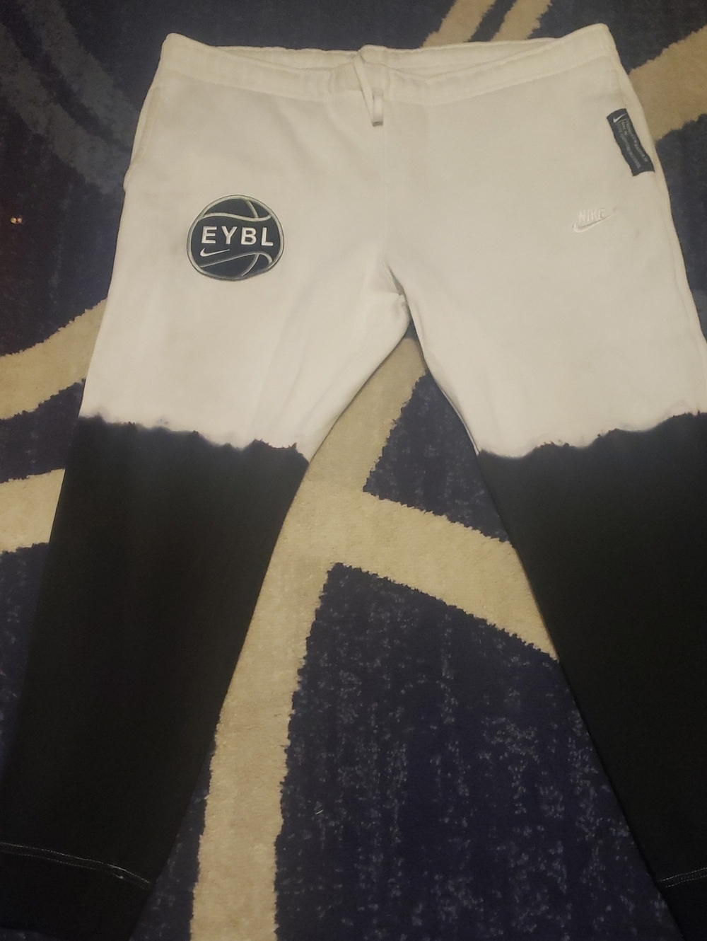 Nike EYBL Dip-Dye Joggers - White and Black